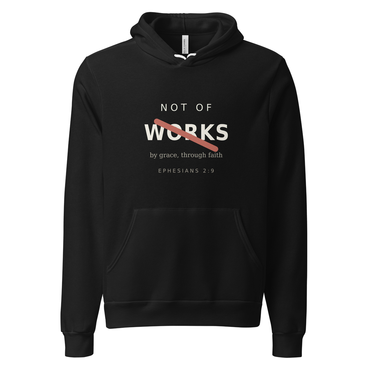 NOT OF WORKS Black Hoodie — Back View