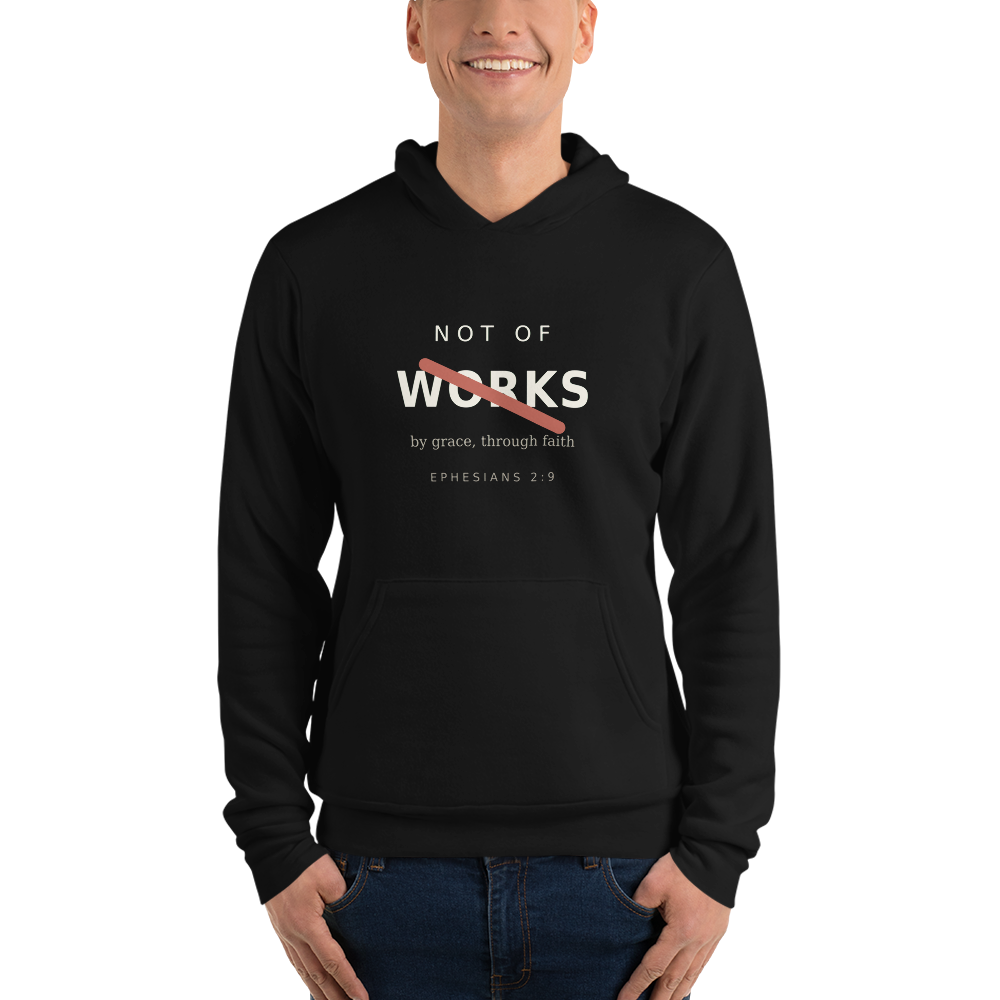 NOT OF WORKS Black Hoodie — Front View