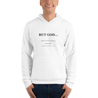 BUT GOD White Hoodie — Front View
