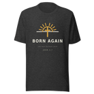 BORN AGAIN Dark Grey Heather Tee — Back View