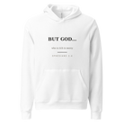 BUT GOD White Hoodie — Back View
