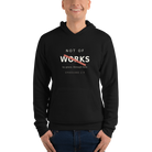 NOT OF WORKS Black Hoodie — Front View