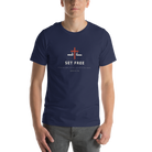 SET FREE Navy Tee — Front View