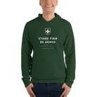 STAND FIRM BE ARMED Forest Hoodie — Front View