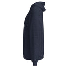 SET FREE Heather Navy Hoodie — Left Sleeve View