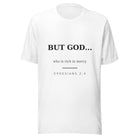 BUT GOD White Tee — Front View